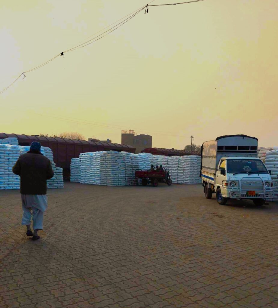 goods are transported by rail